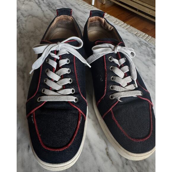 Christian Louboutin Denim Printed Sneakers